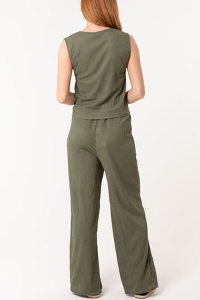 Waistcoat & Wide Leg Trousers Co-Ord