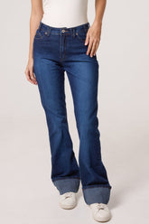 Cuffed Ankle & Detail Pocket Jeans