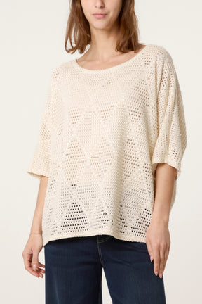 Diamond Net Cotton Top