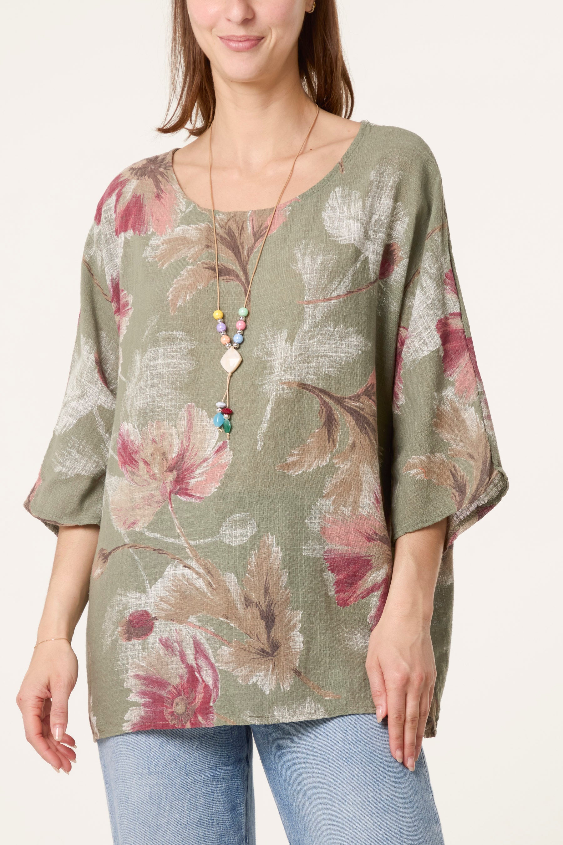 Floral Print Necklace Top