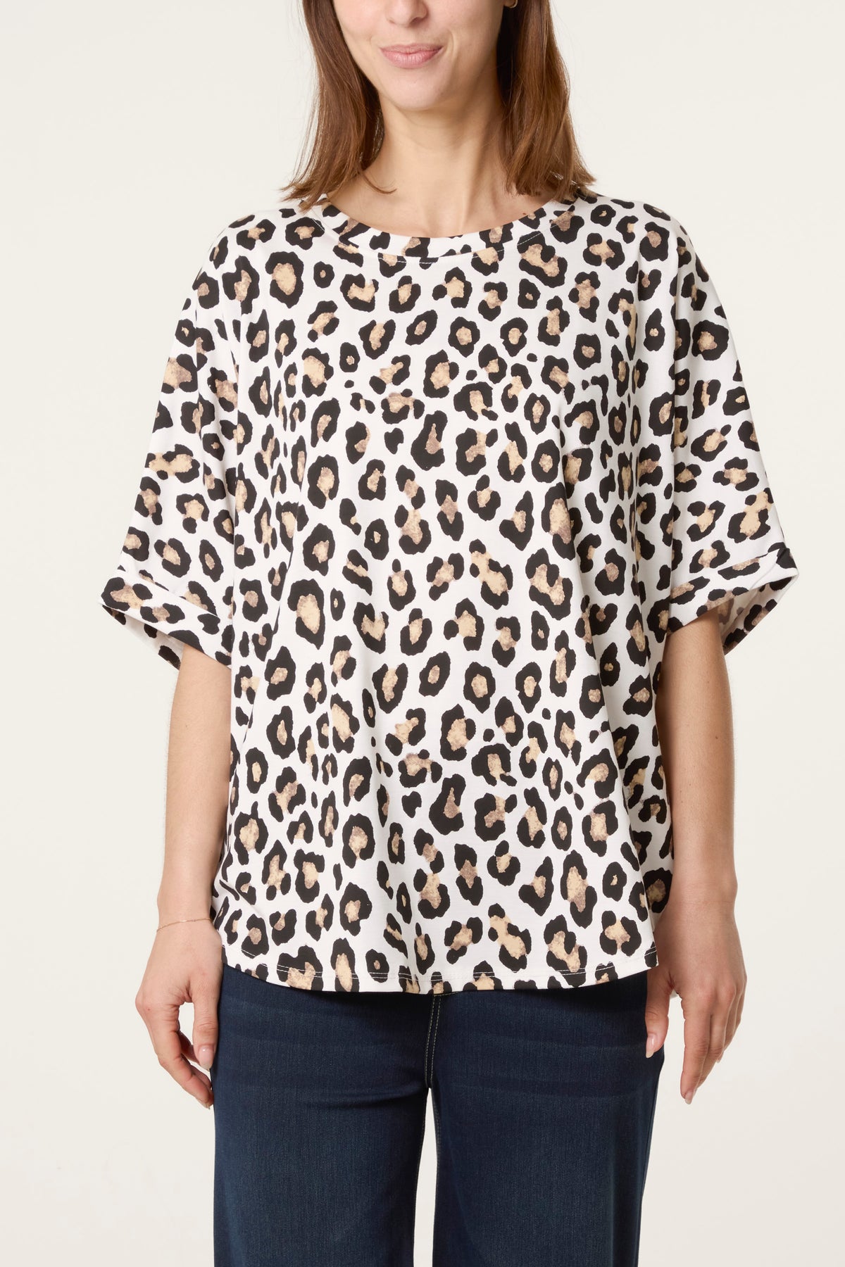 Animal Print Boxy Top