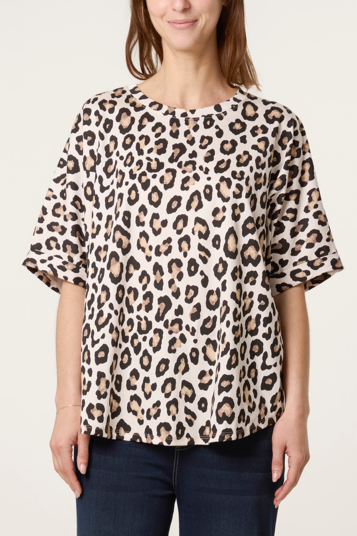 Animal Print Boxy Top