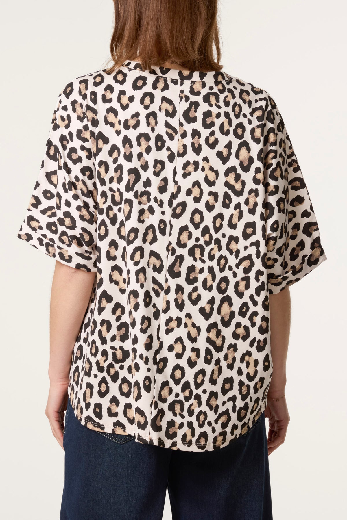 Animal Print Boxy Top