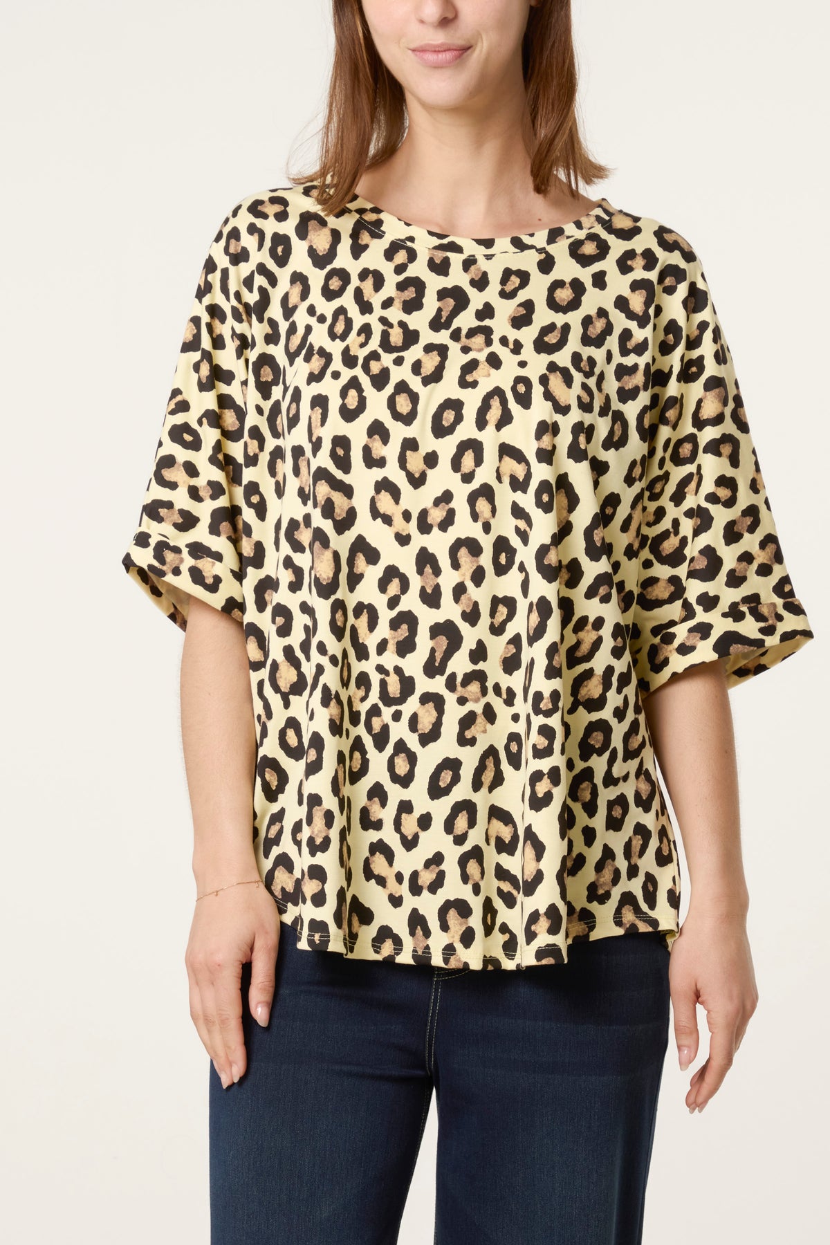 Animal Print Boxy Top