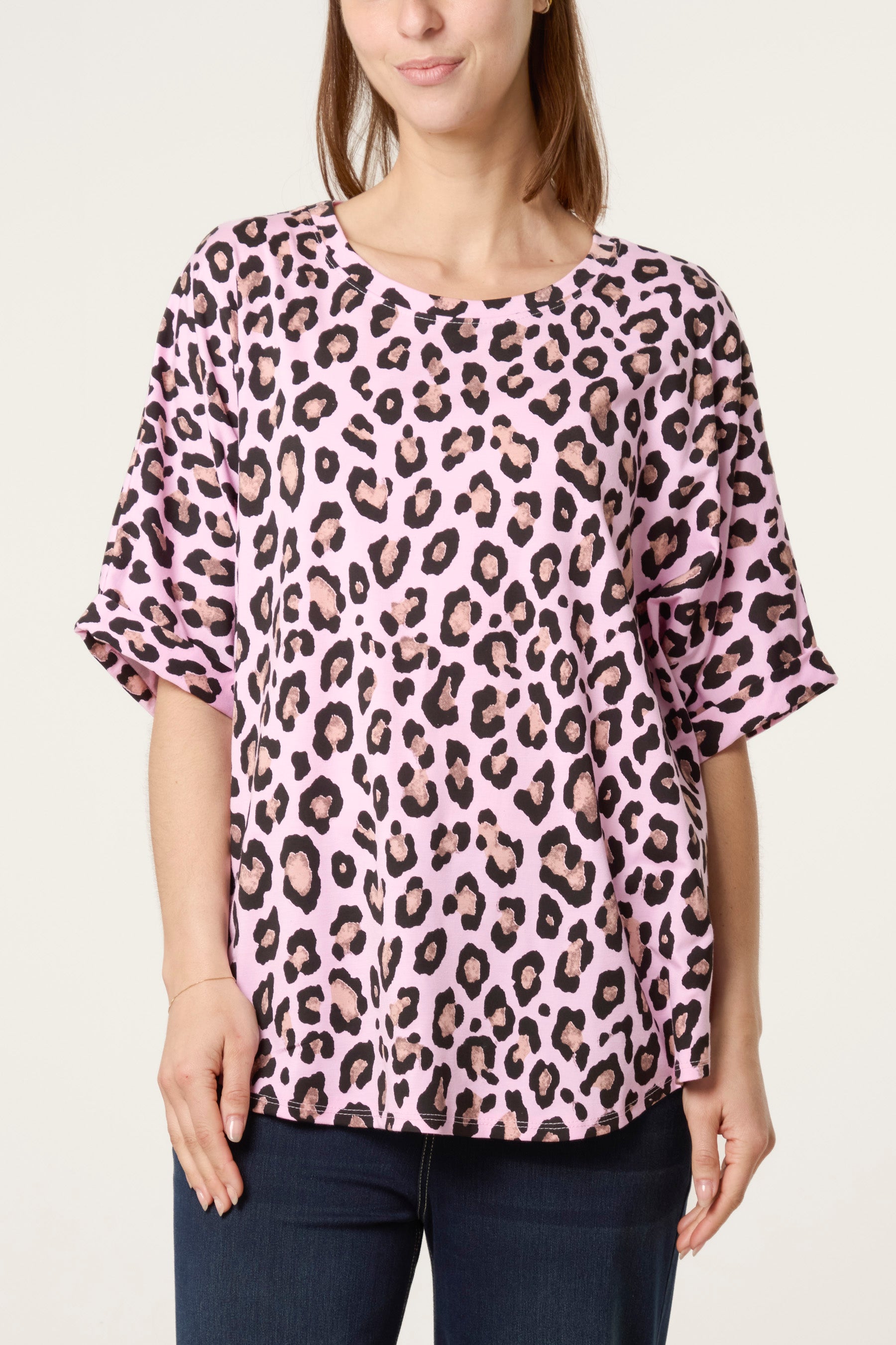 Animal Print Boxy Top
