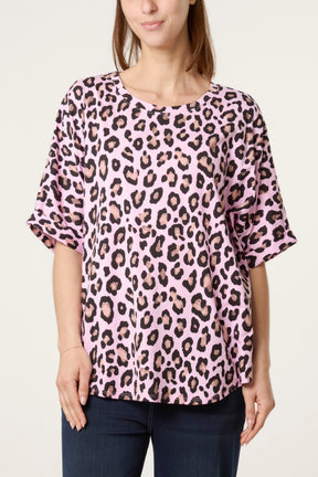Animal Print Boxy Top
