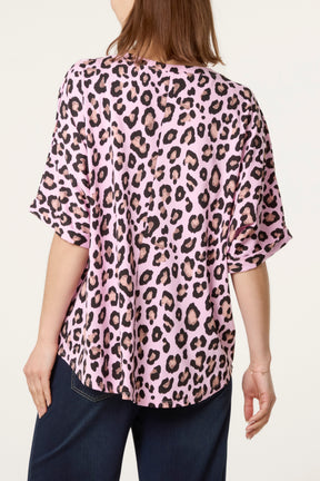 Animal Print Boxy Top