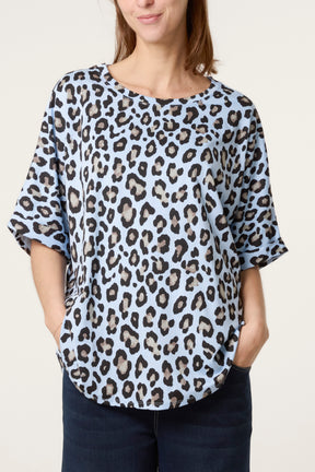 Animal Print Boxy Top