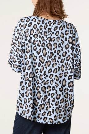 Animal Print Boxy Top