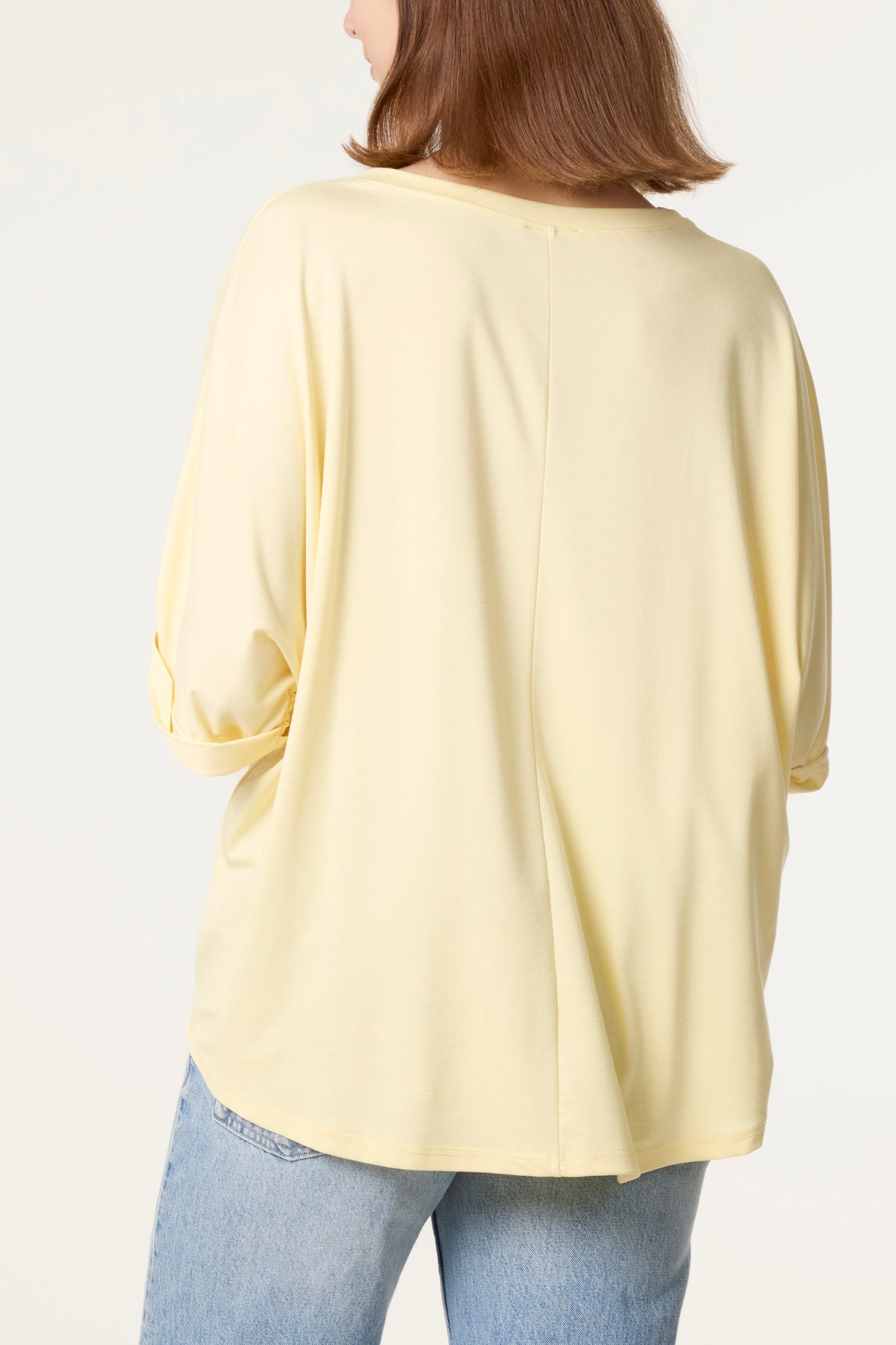 Plain Boxy Necklace T-Shirt