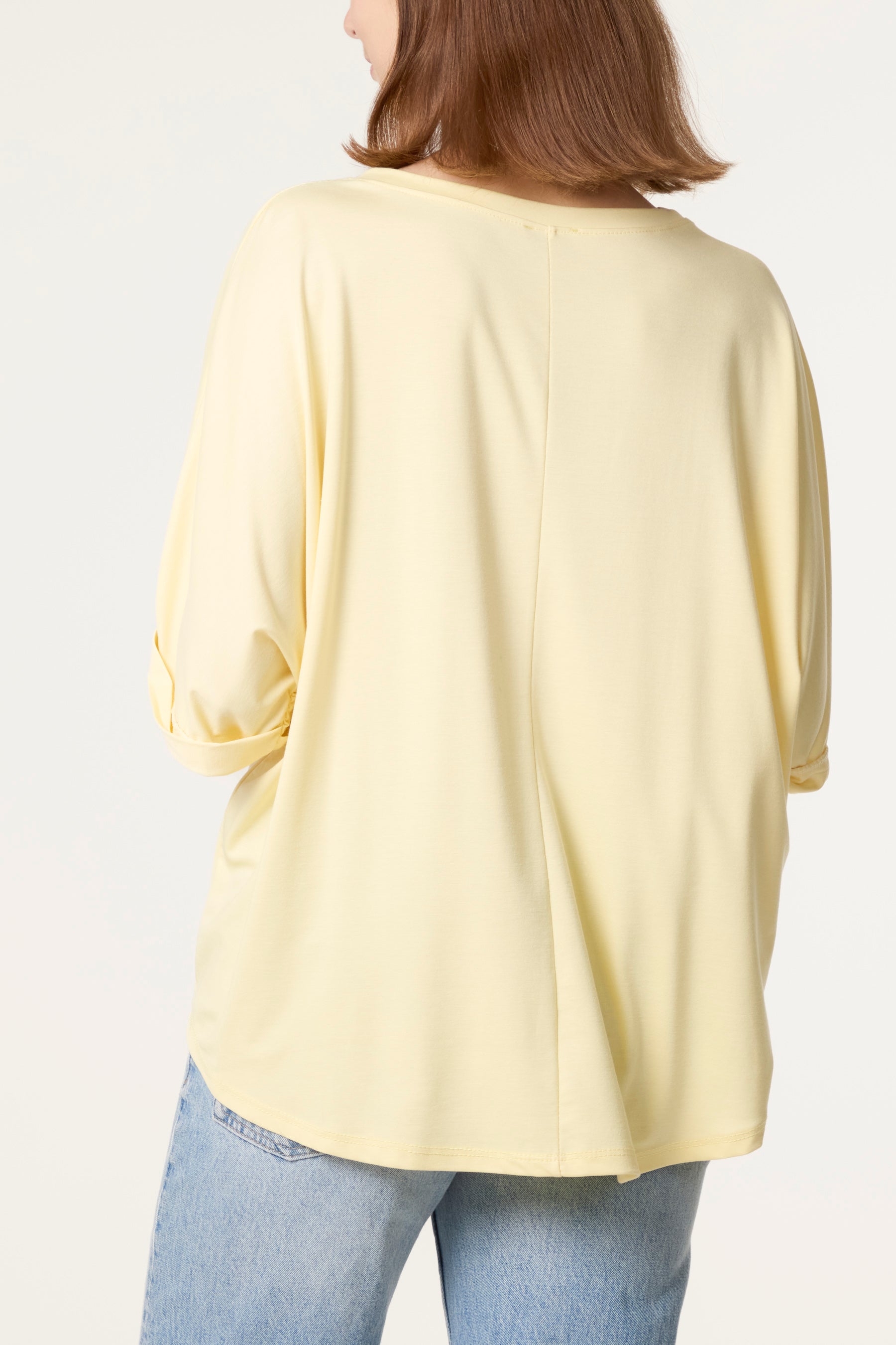 Plain Boxy Necklace T-Shirt