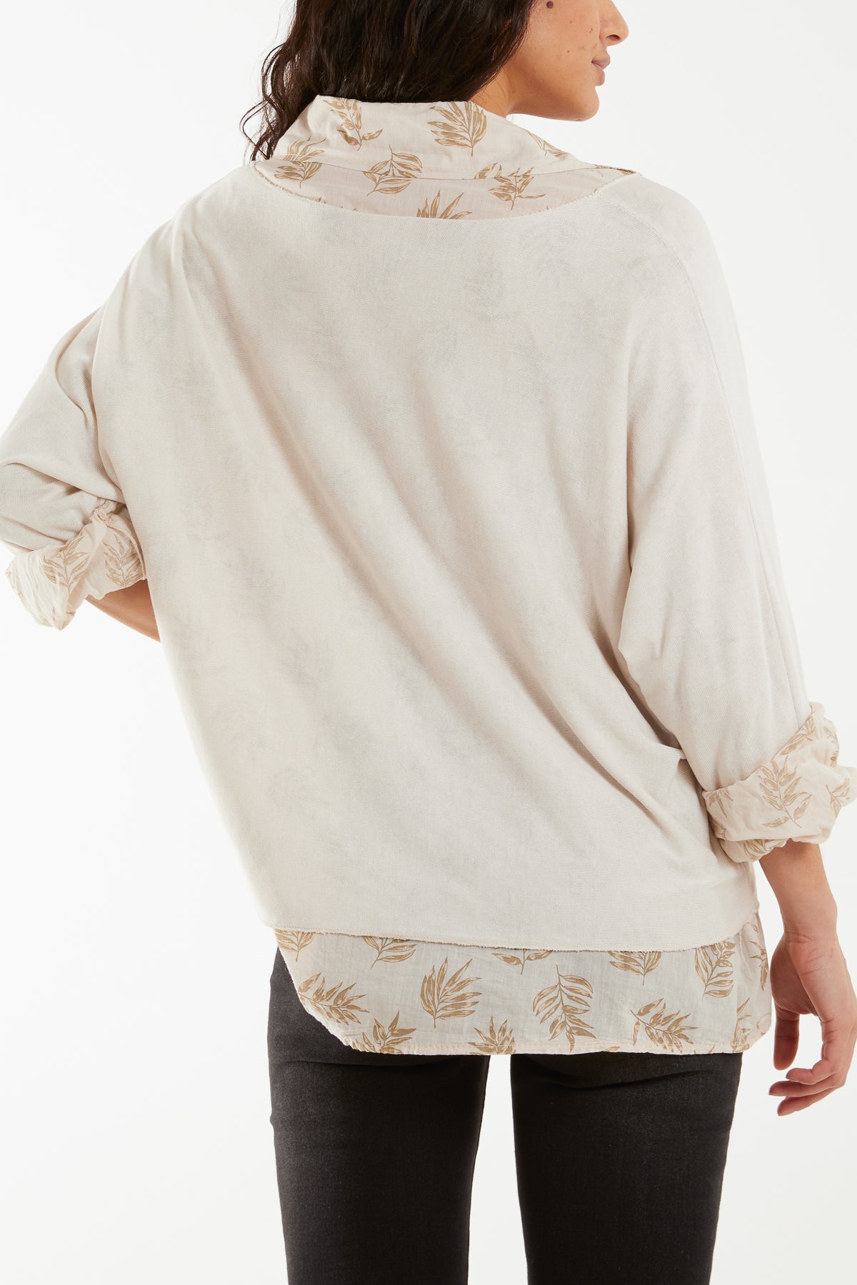 Double Layer Floral Shirt & Jumper