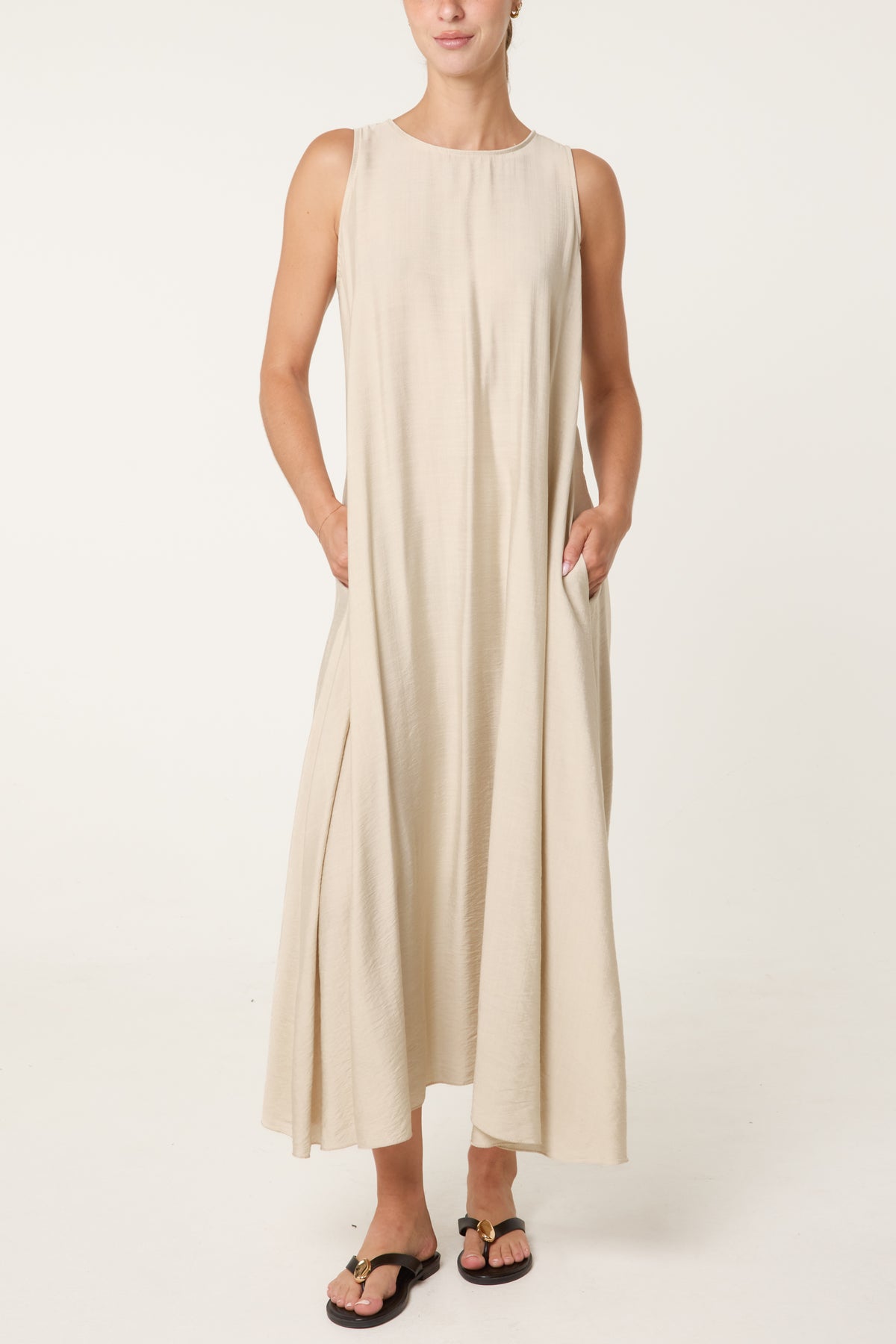 Halterneck Essential Open Back Tie Dress