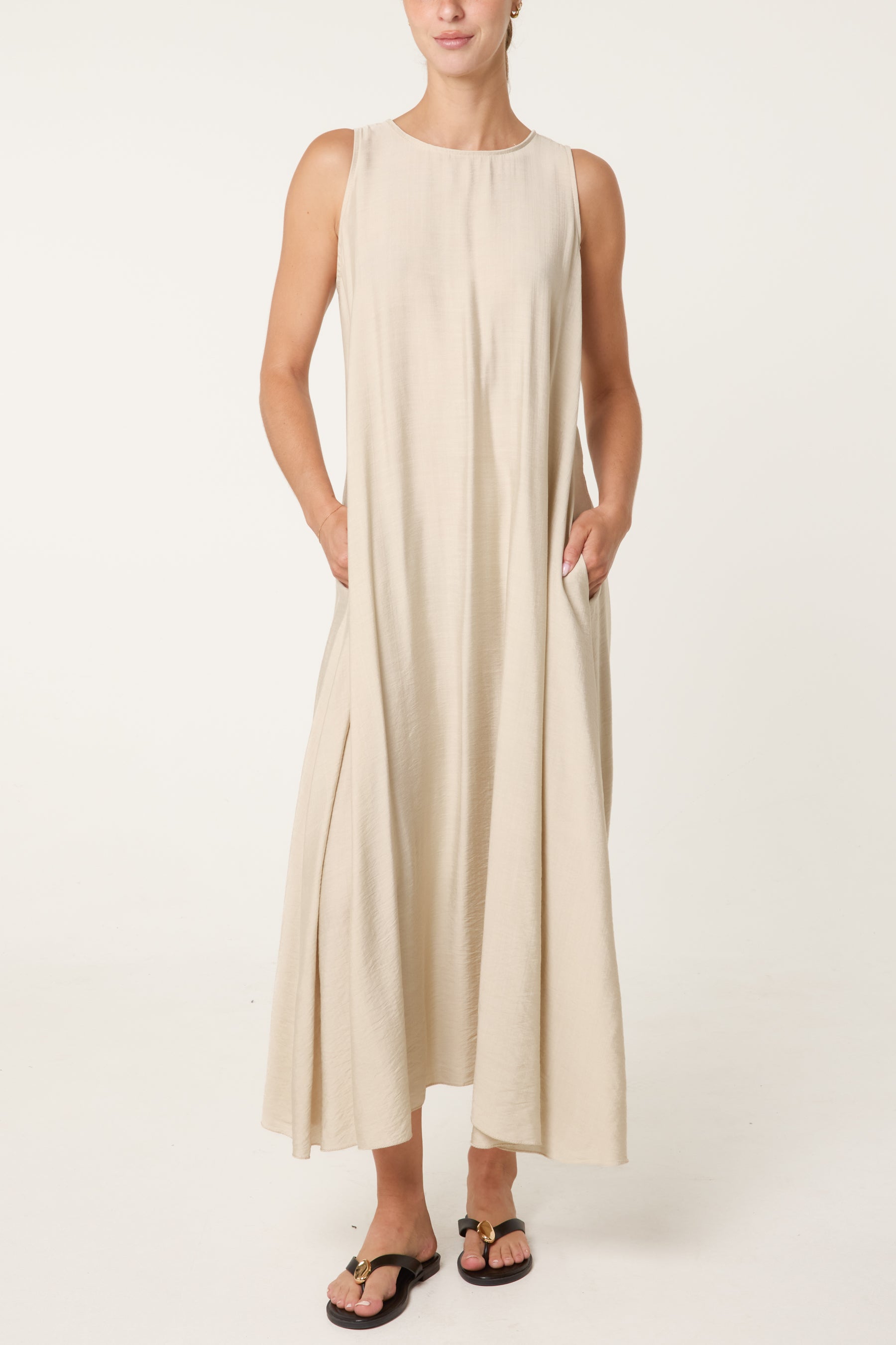 Halterneck Essential Open Back Tie Dress