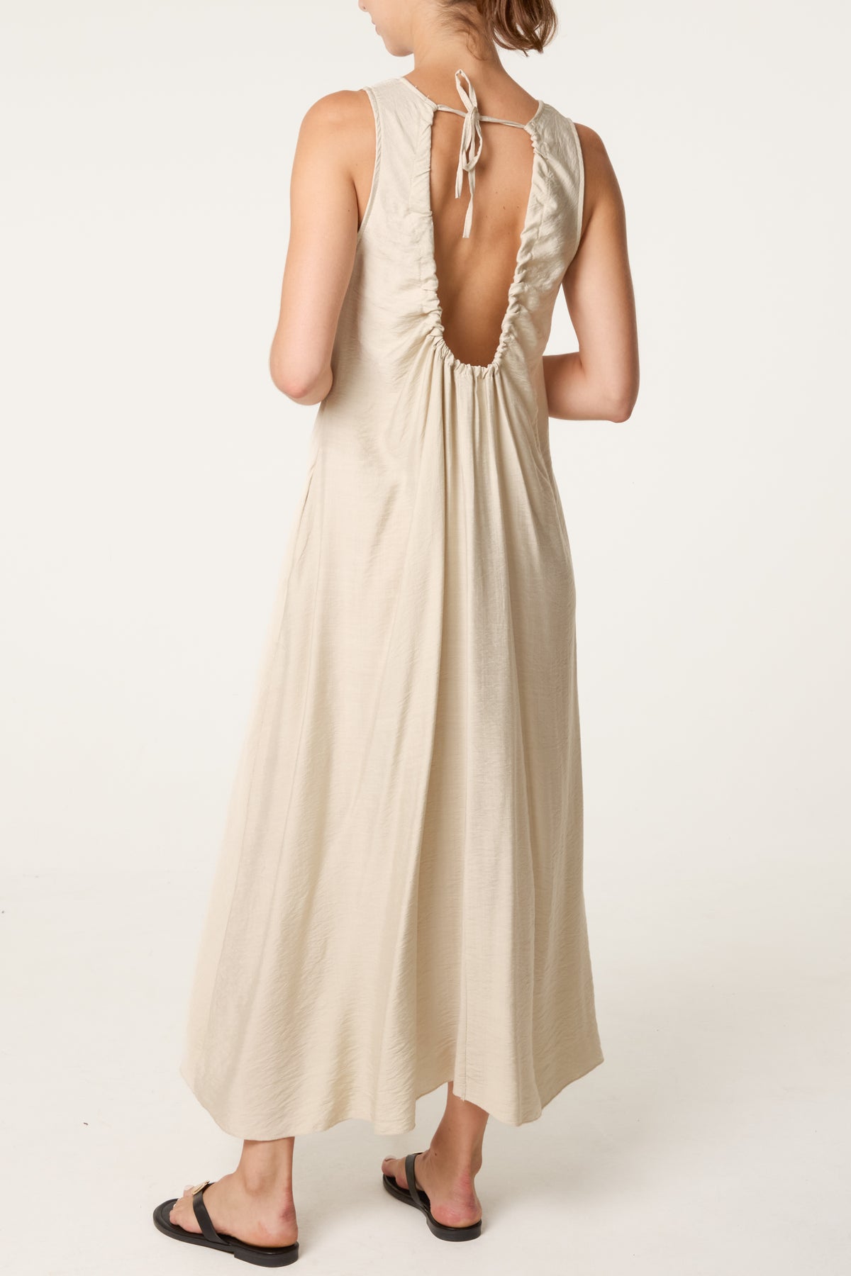 Halterneck Essential Open Back Tie Dress