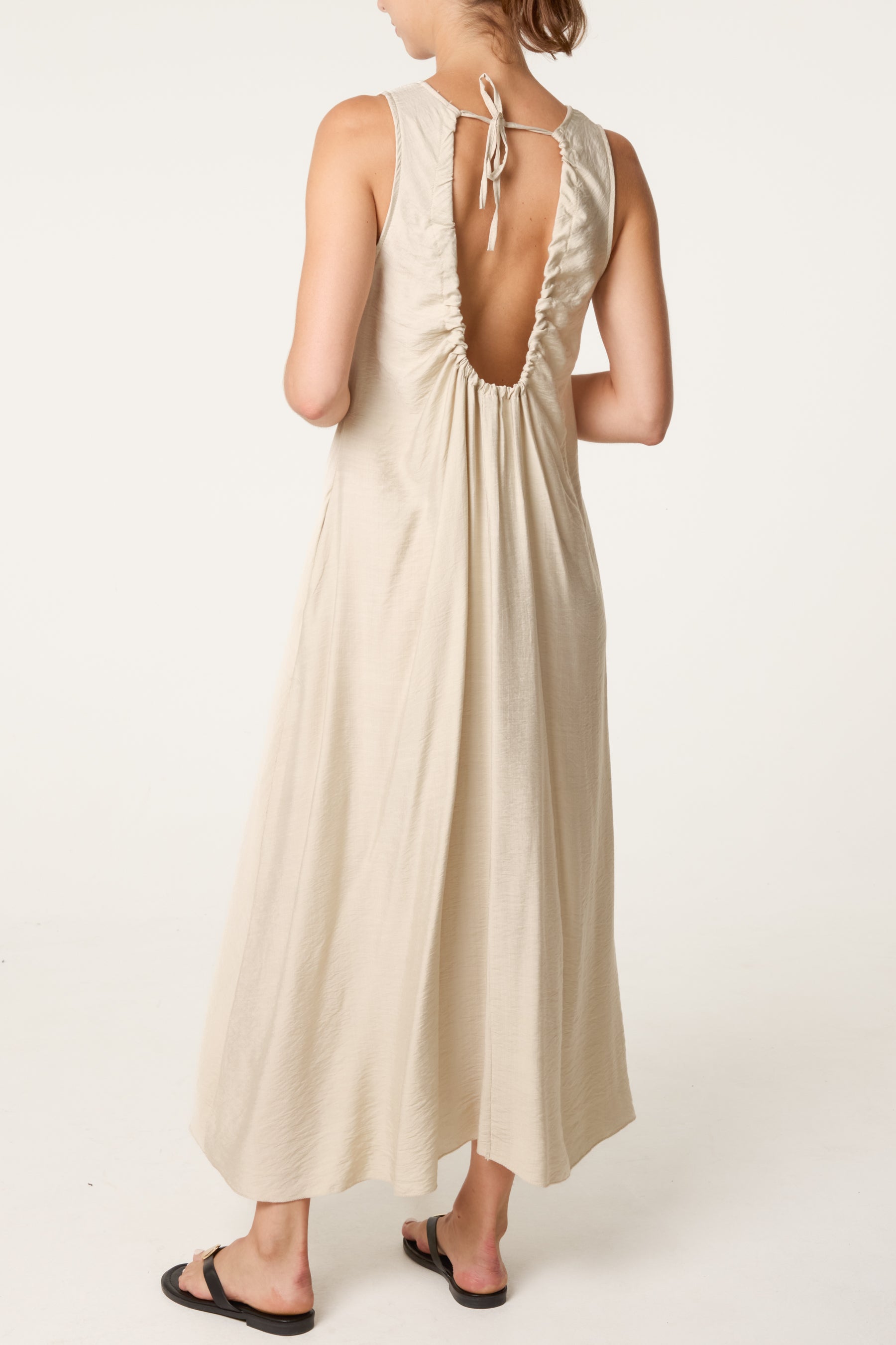 Halterneck Essential Open Back Tie Dress