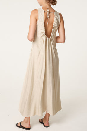 Halterneck Essential Open Back Tie Dress