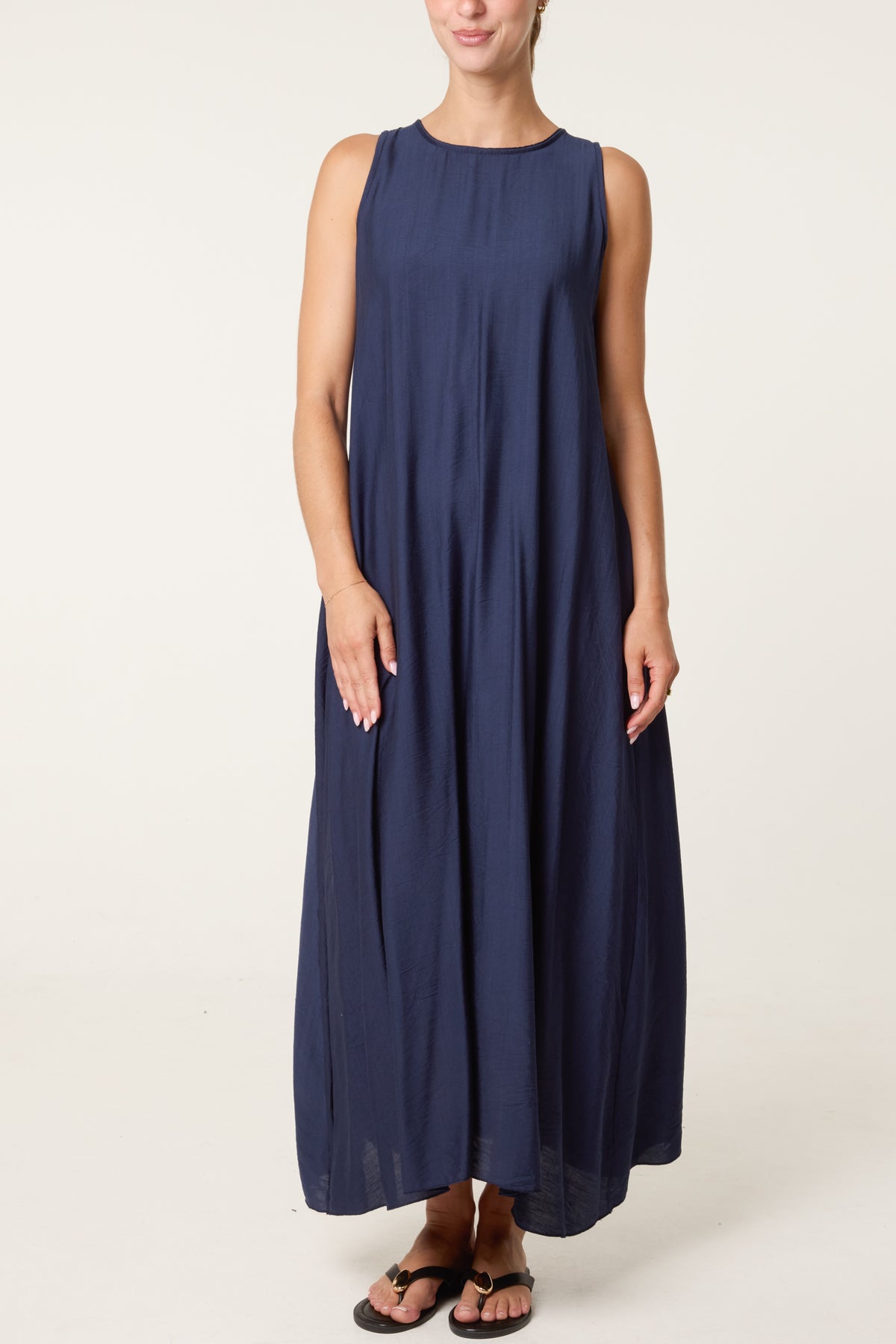 Halterneck Essential Open Back Tie Dress