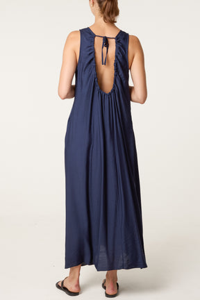 Halterneck Essential Open Back Tie Dress
