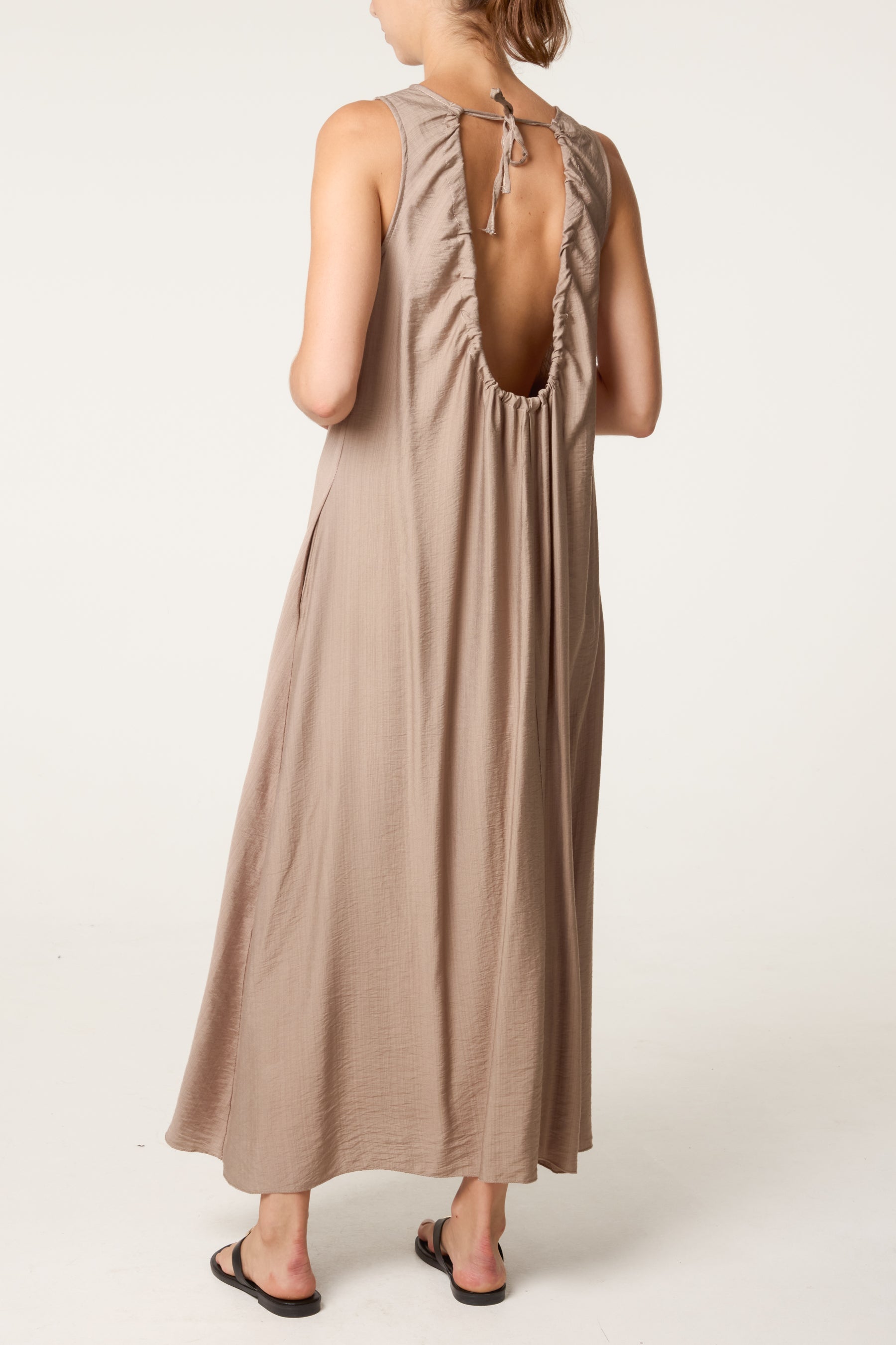 Halterneck Essential Open Back Tie Dress