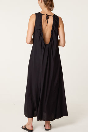 Halterneck Essential Open Back Tie Dress