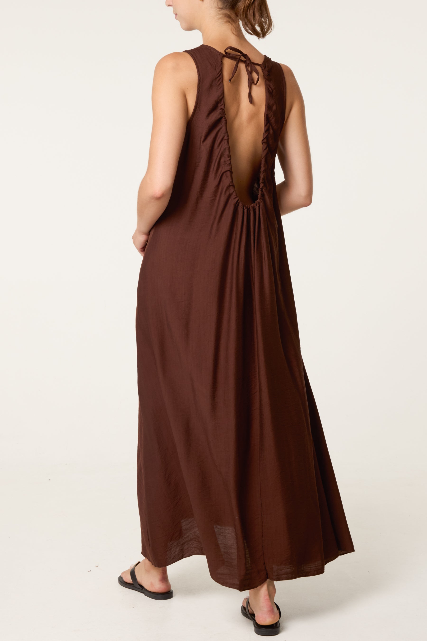 Halterneck Essential Open Back Tie Dress