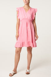 Essential Shirred Waist Mini Dress