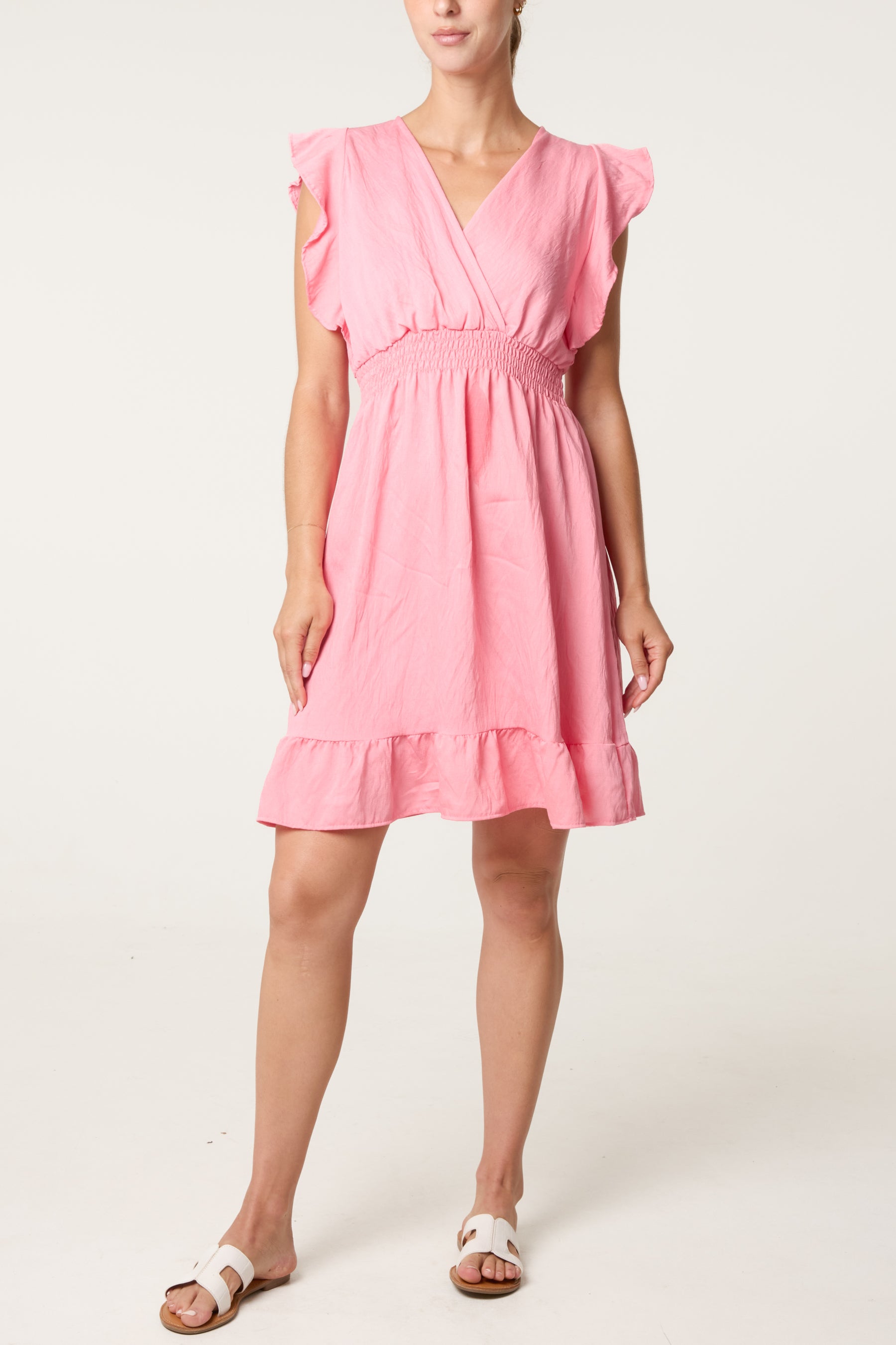Essential Shirred Waist Mini Dress