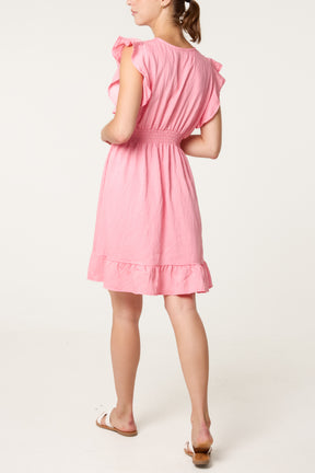 Essential Shirred Waist Mini Dress