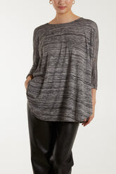 Space Dye Round Hem Tunic