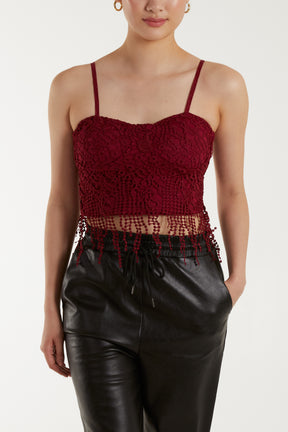 Lace Bralet w/ Tassels