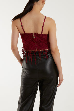 Lace Bralet w/ Tassels