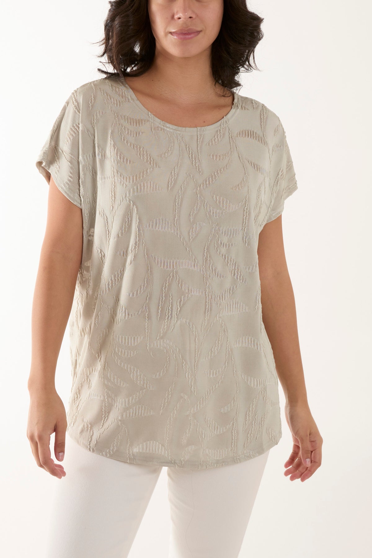 Jaquard Ripple Effect Top