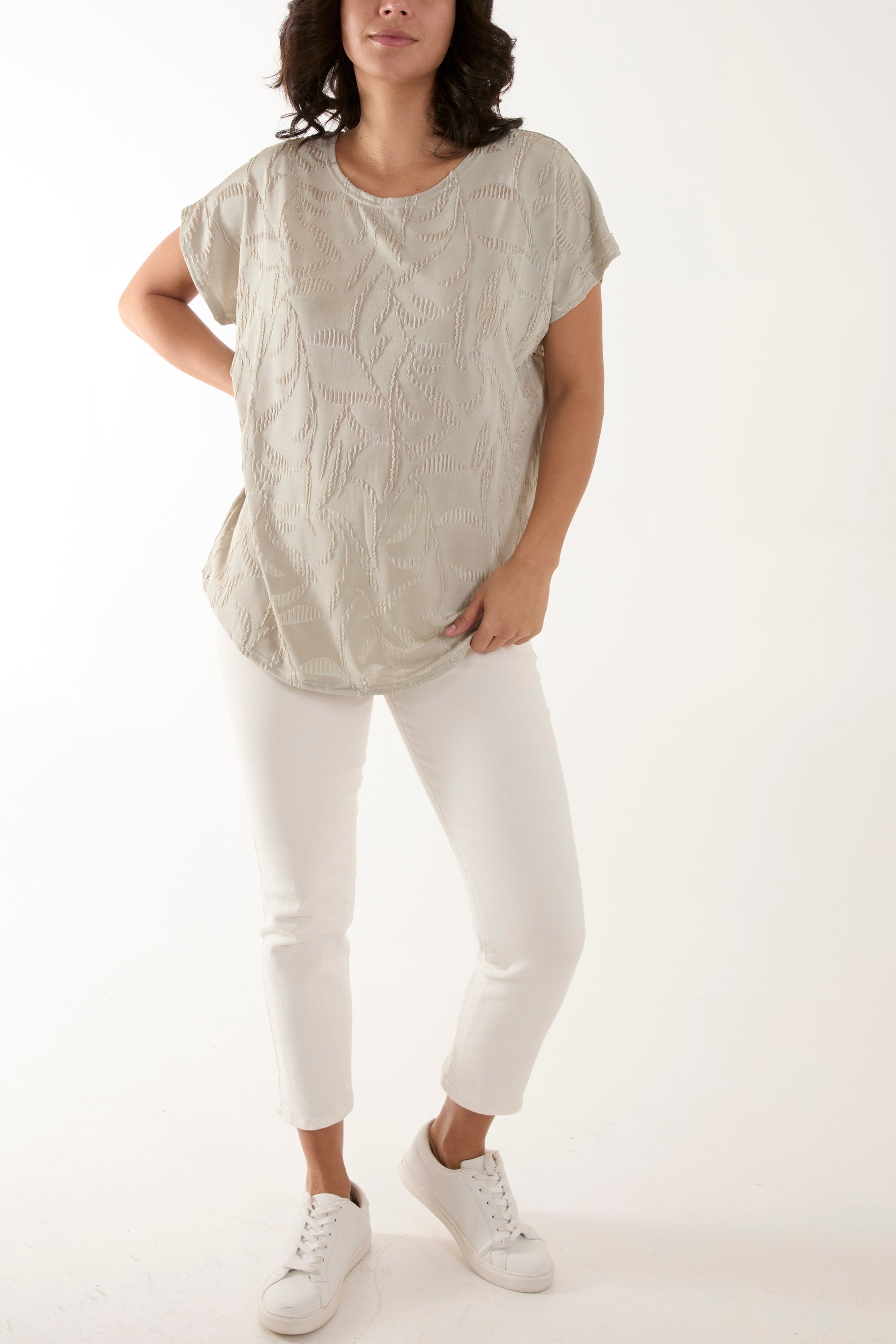 Jaquard Ripple Effect Top