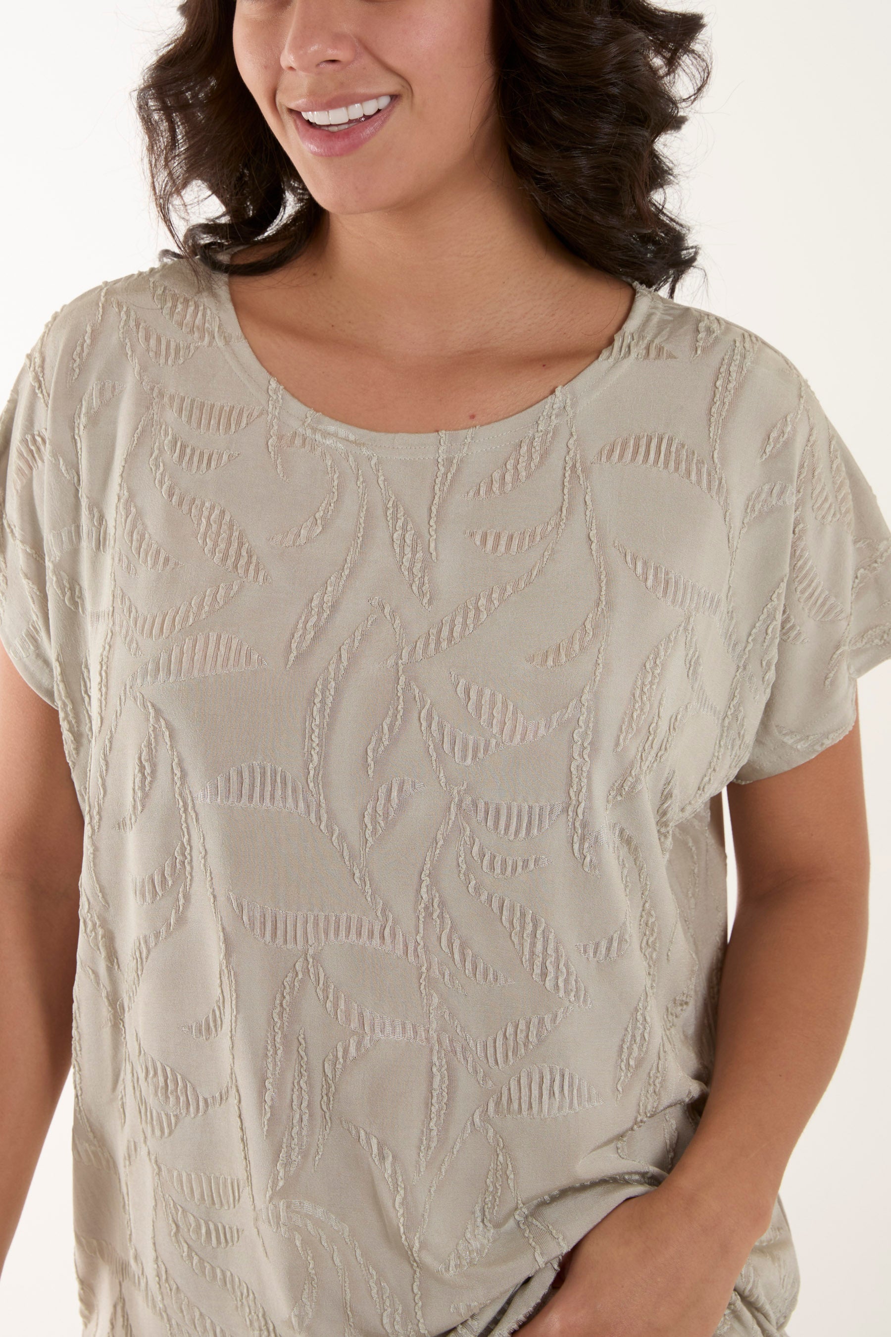 Jaquard Ripple Effect Top