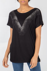 Chevron Diamante Top