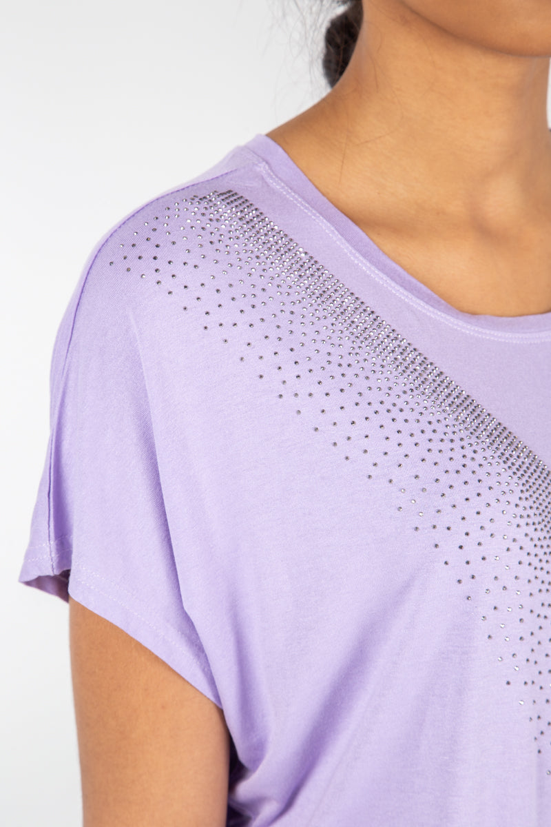 Chevron Diamante Top