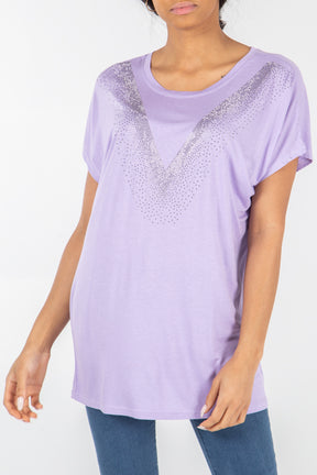 Chevron Diamante Top