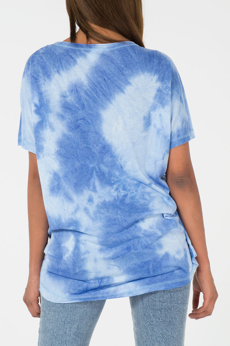 Tie Dye Beaded Oversized Top