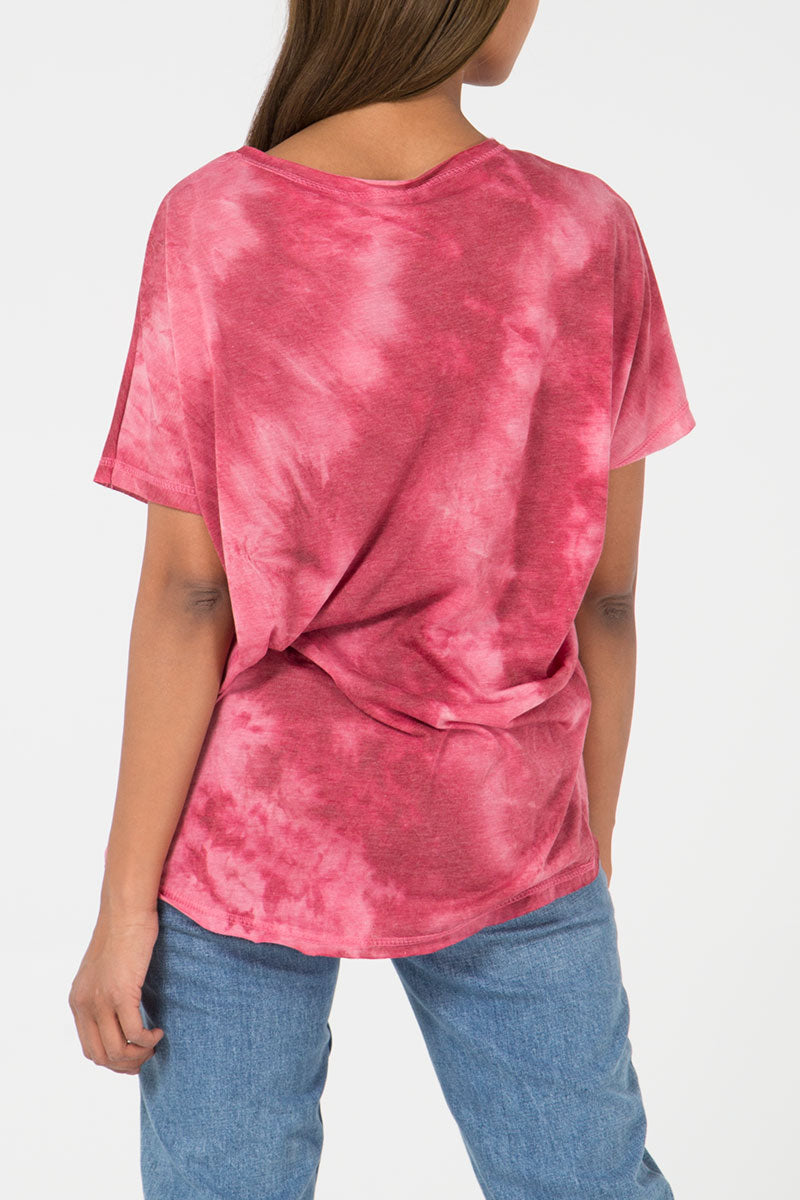 Tie Dye Beaded Oversized Top