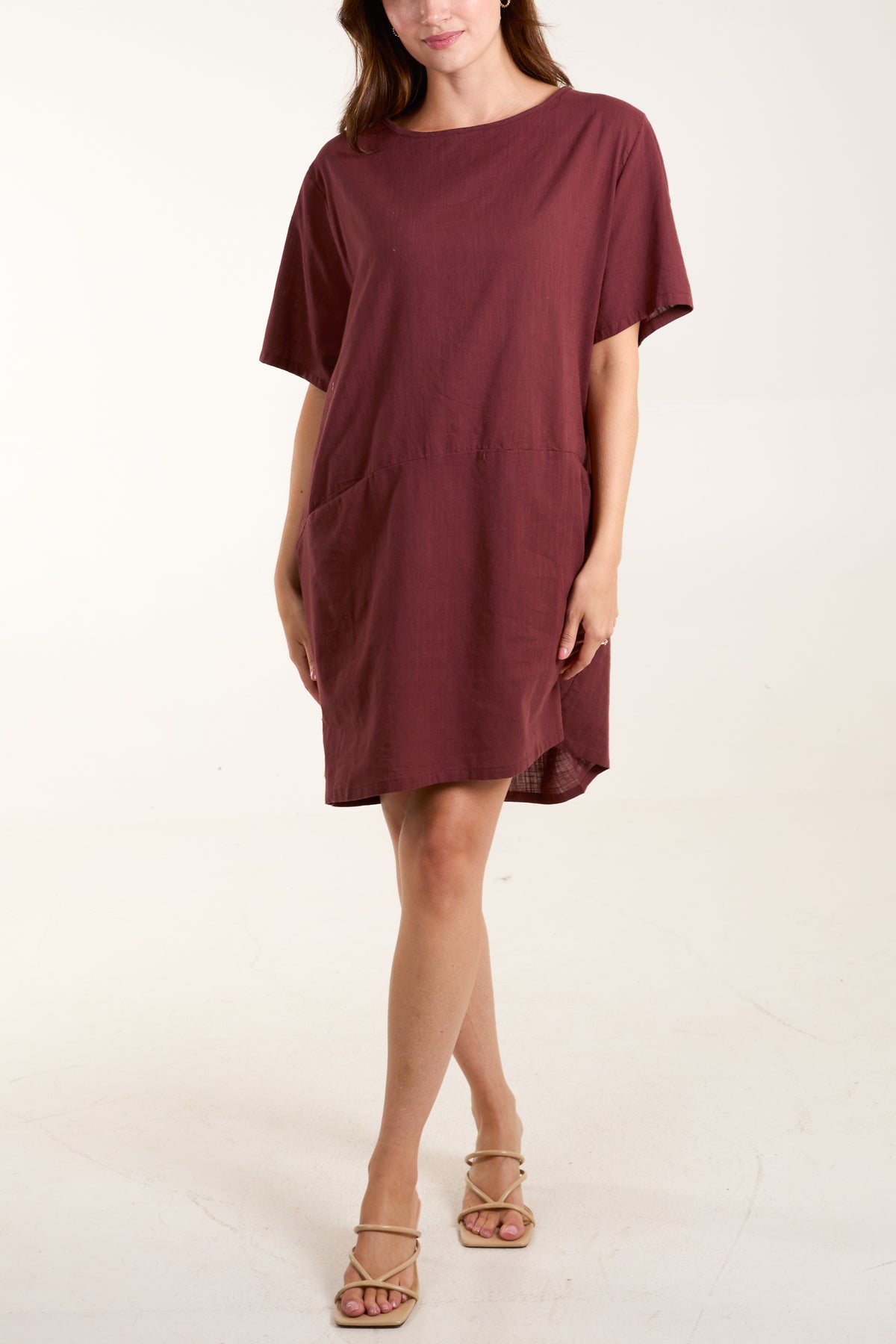 Linen Look Two Pocket Oversized Tunic