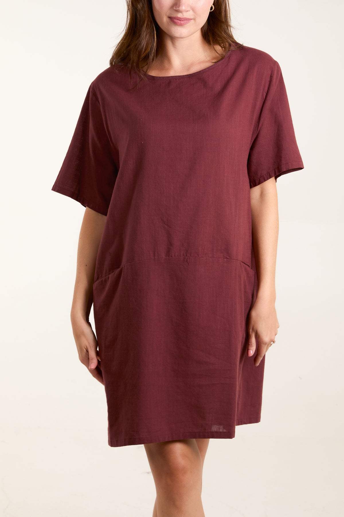 Linen Look Two Pocket Oversized Tunic