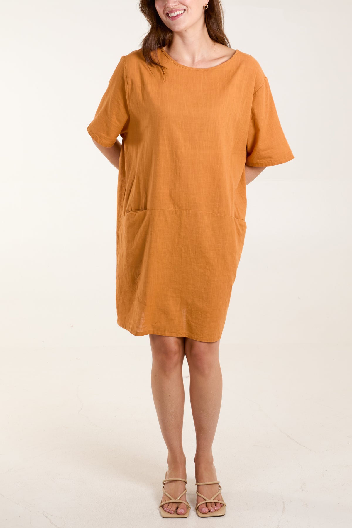 Linen Look Two Pocket Oversized Tunic