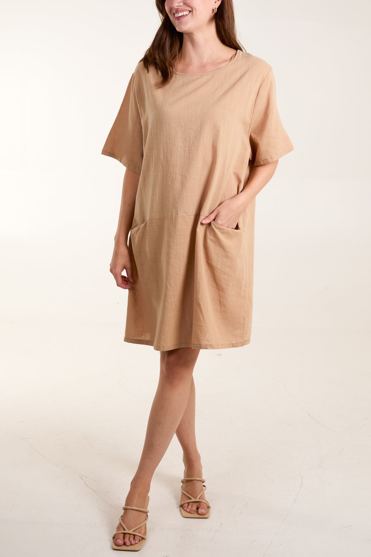 Linen Look Two Pocket Oversized Tunic