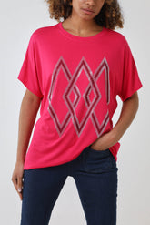 Hotfix Diamond Oversized T-Shirt