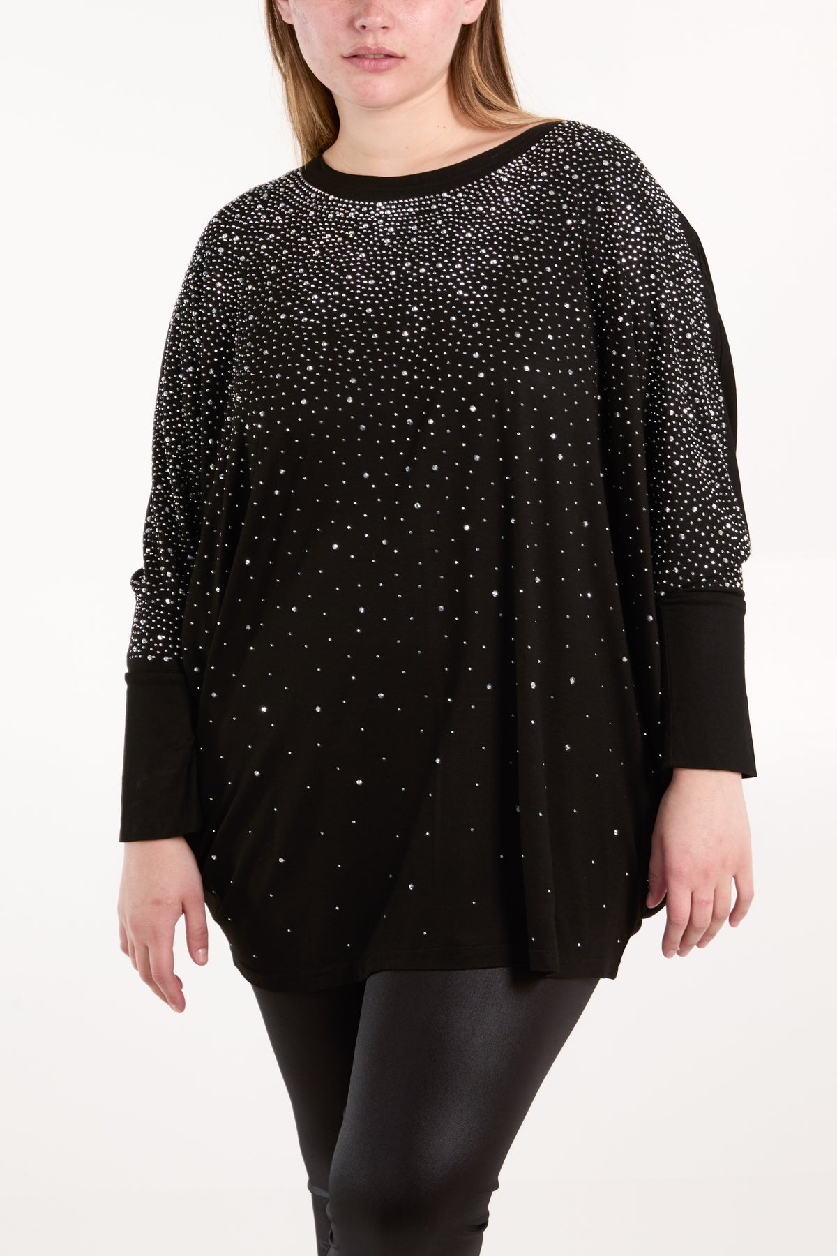 Batwing Diamante Oversized Top