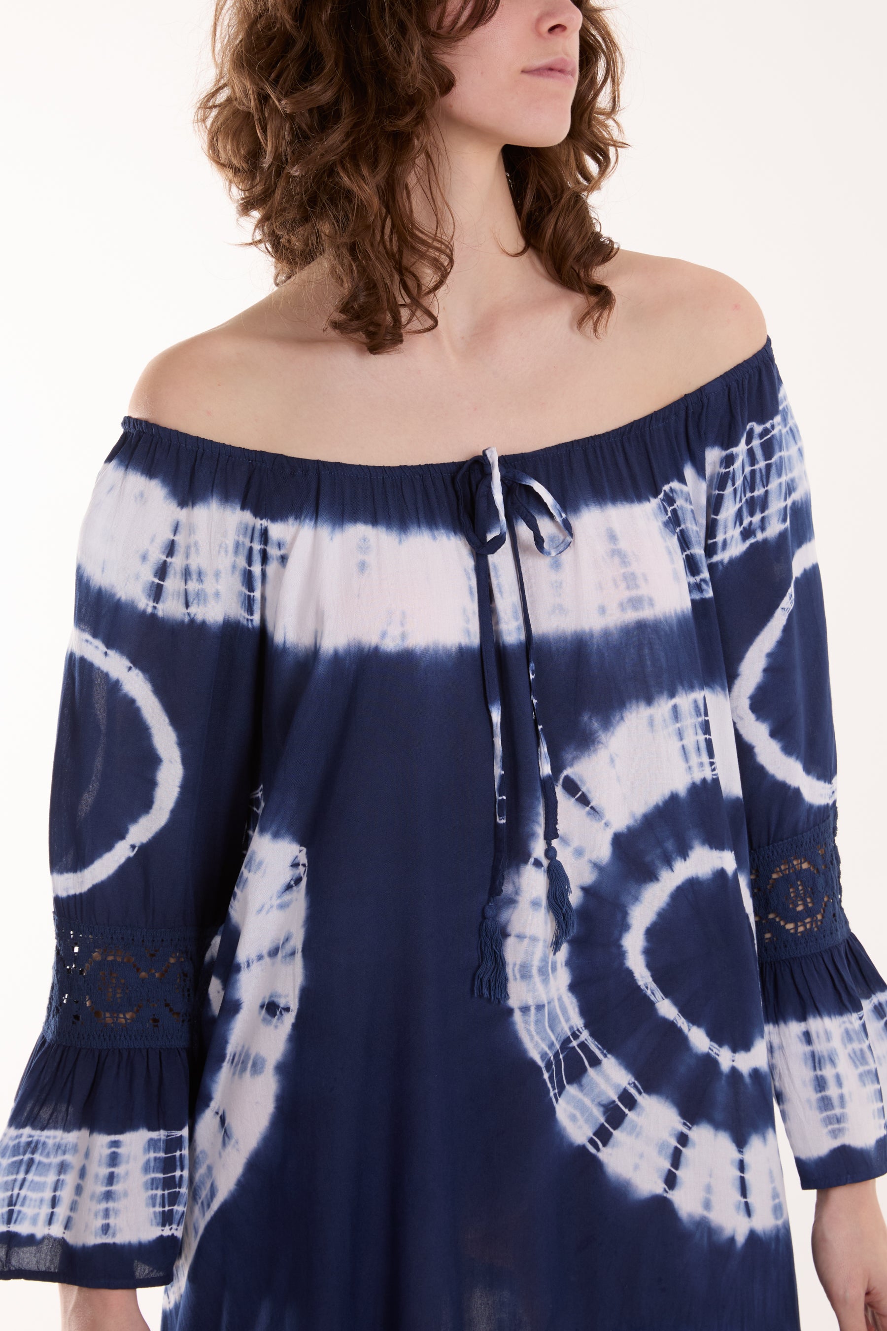 Bardot Tie Dye Tunic Mini Dress