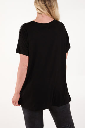 Diamante Front T-Shirt