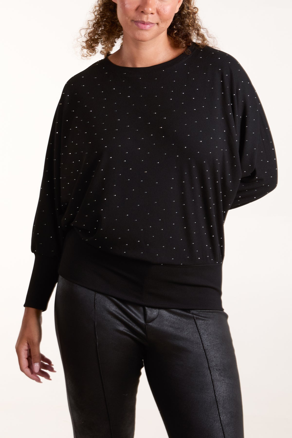 Diamante Batwing Sleeve Top