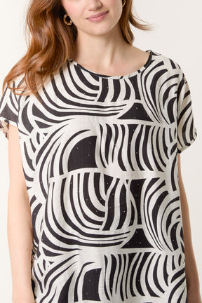Geometric Embellished Relaxed Top